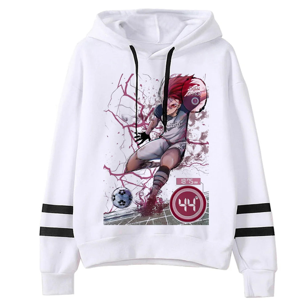 Blue Lock Gothic 90s Pullover Hoodie for Women