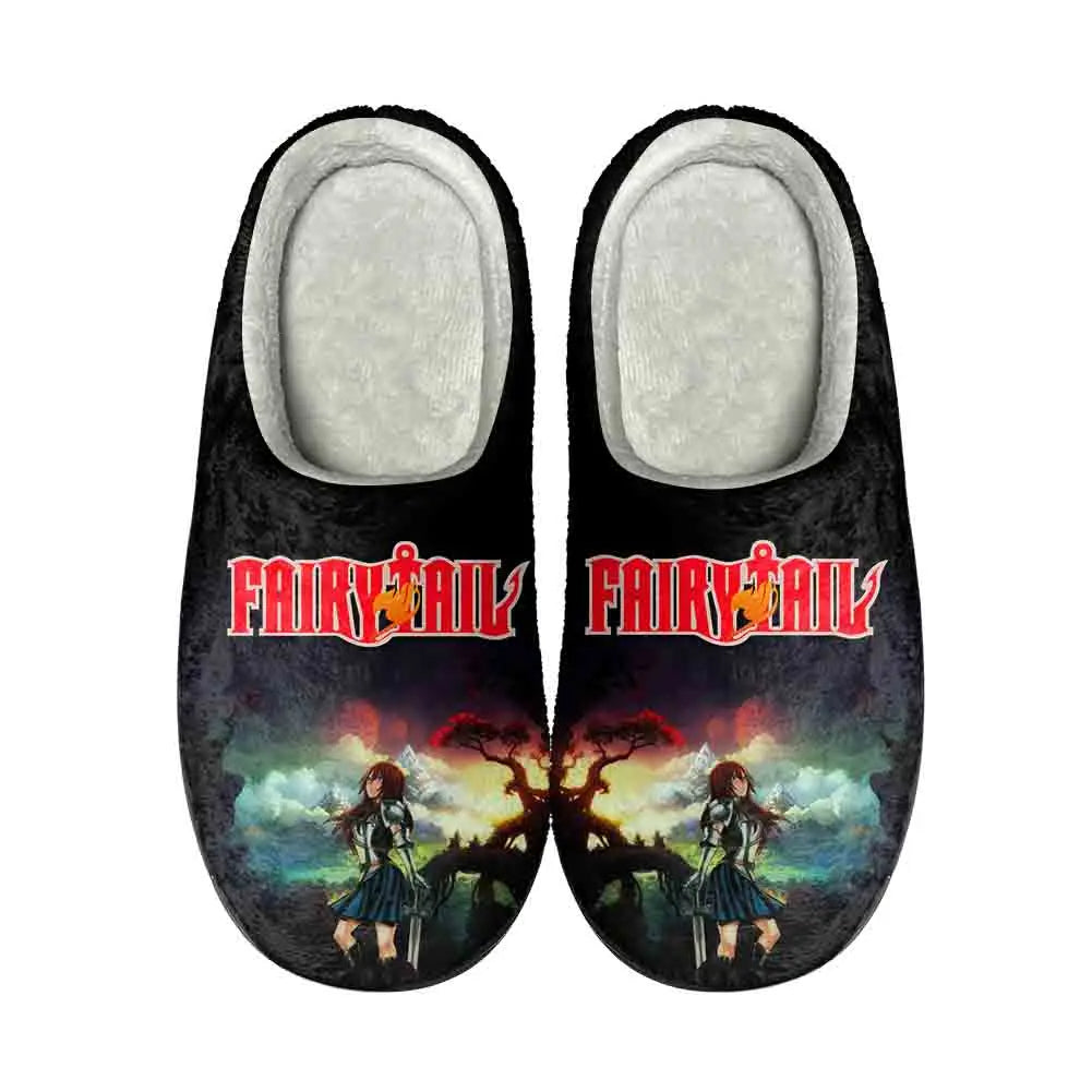 Anime Fairy Tail Funny Home Cotton Custom Slippers