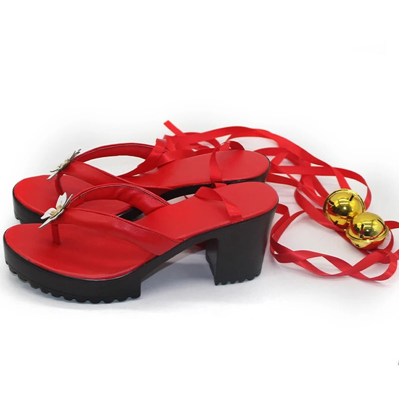 Honkai Star Sparkle Cosplay Red Strap Clogs Japanese slippers