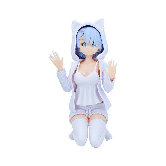 Ram and Rem Fur Kawaii Hoodie Figures - Anime Fantasy Land