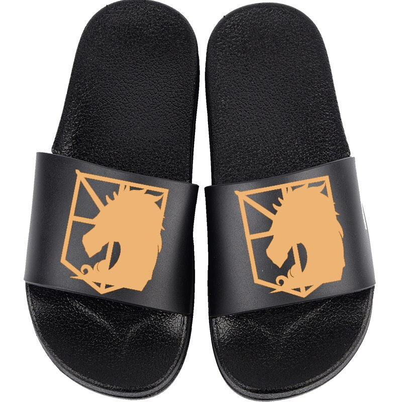 Attack on Titan Black Slippers