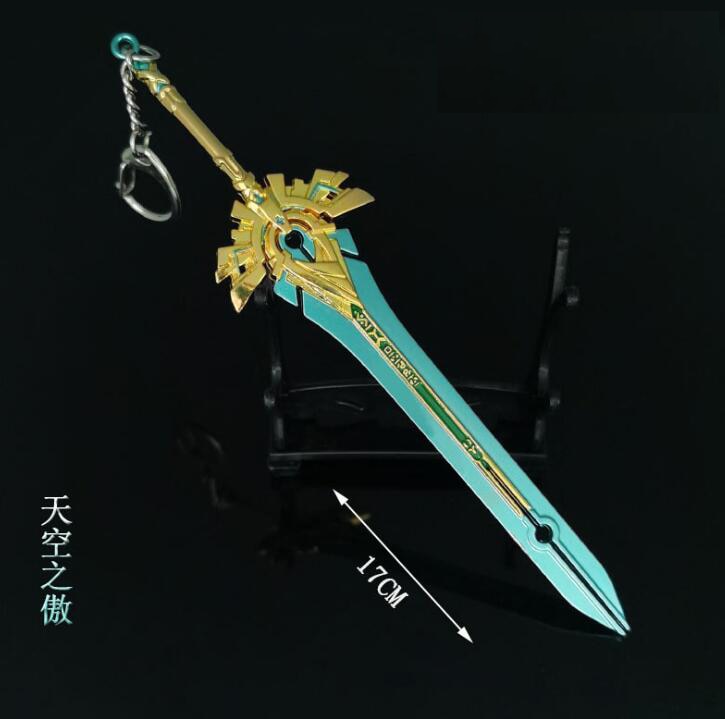 Genshin Impact Zhongli Venti Sword Keychains