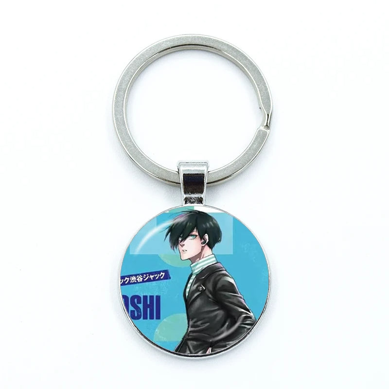 Blue Lock Glass Dome Keychain