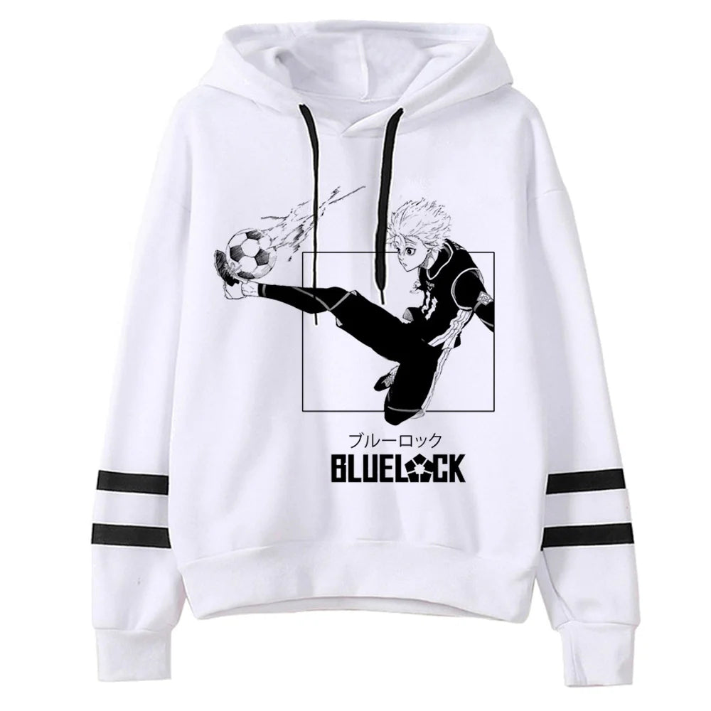 Blue Lock Gothic 90s Pullover Hoodie for Women