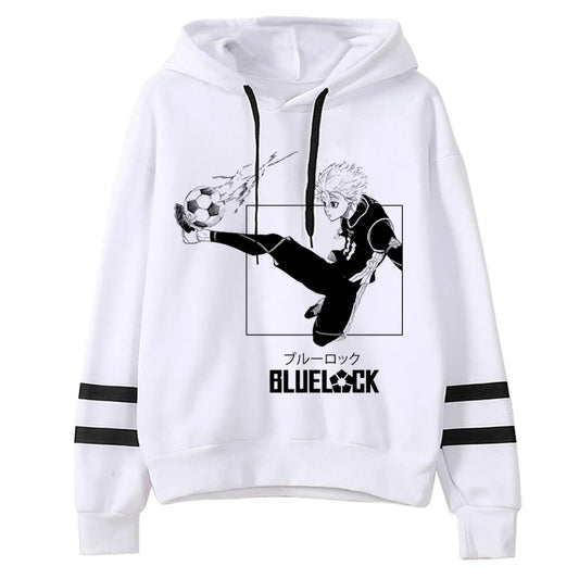 Blue Lock Gothic 90s Pullover Hoodie for Women