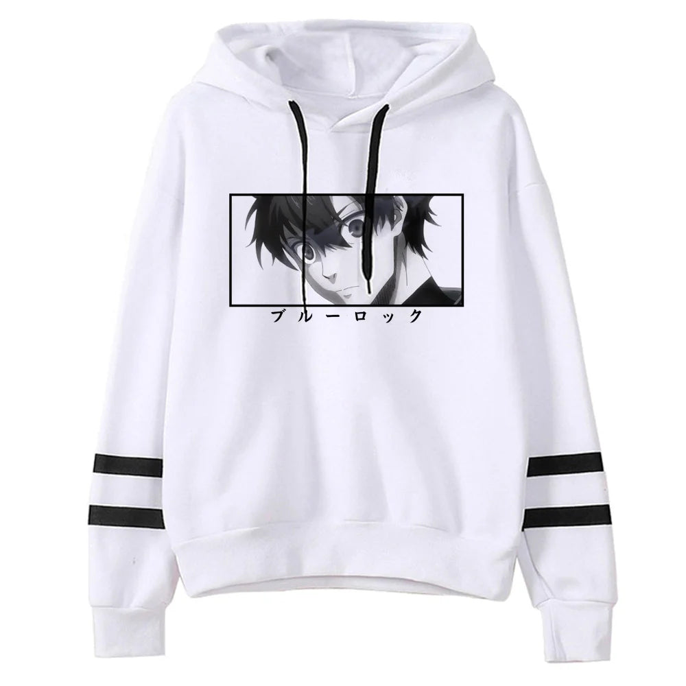 Blue Lock Gothic 90s Pullover Hoodie for Women
