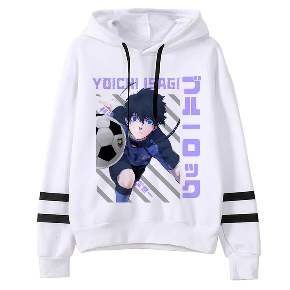Blue Lock Gothic 90s Pullover Hoodie for Women