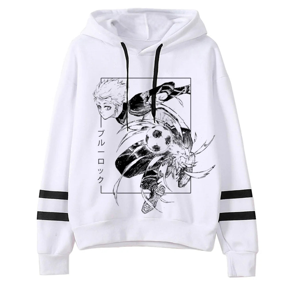 Blue Lock Gothic 90s Pullover Hoodie for Women