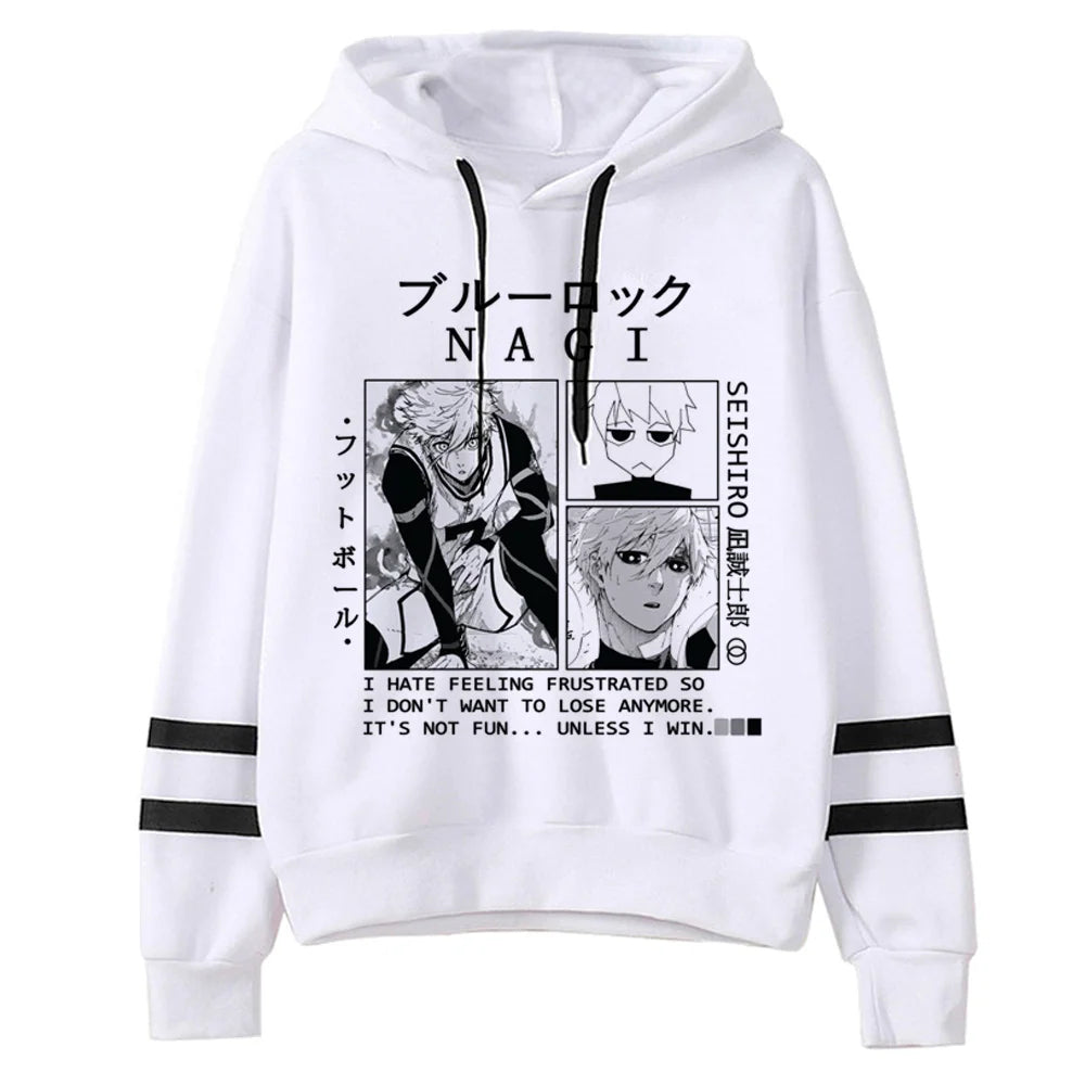 Blue Lock Gothic 90s Pullover Hoodie for Women