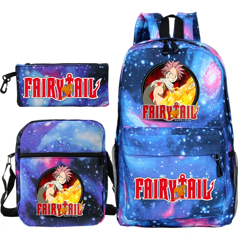 Fairy Tail Anime 3 PCS Backpack Set