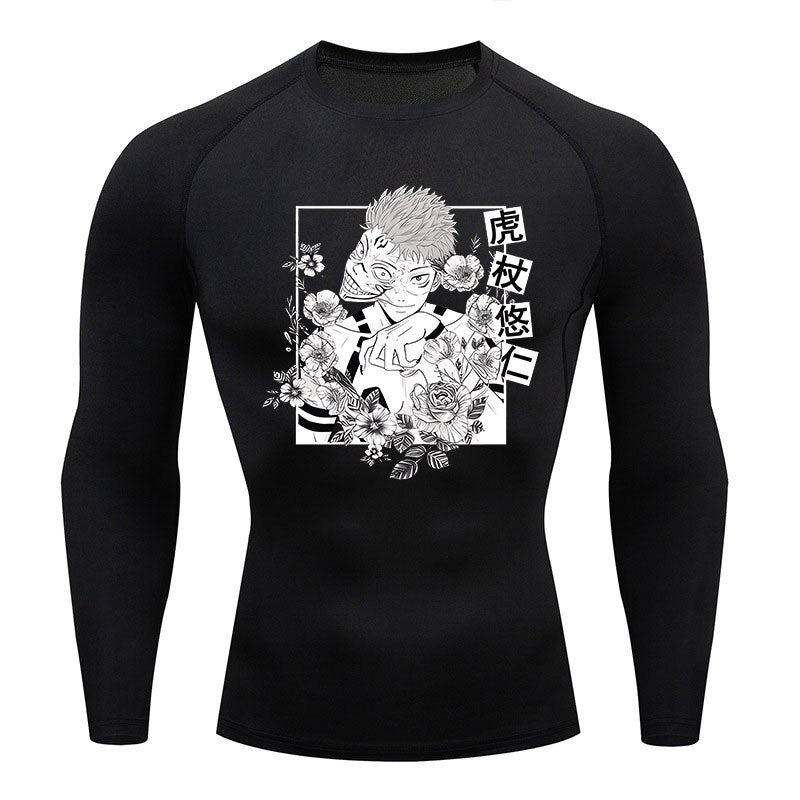 Jujutsu Kaisen Long Sleeve Fitness Workout Shirt