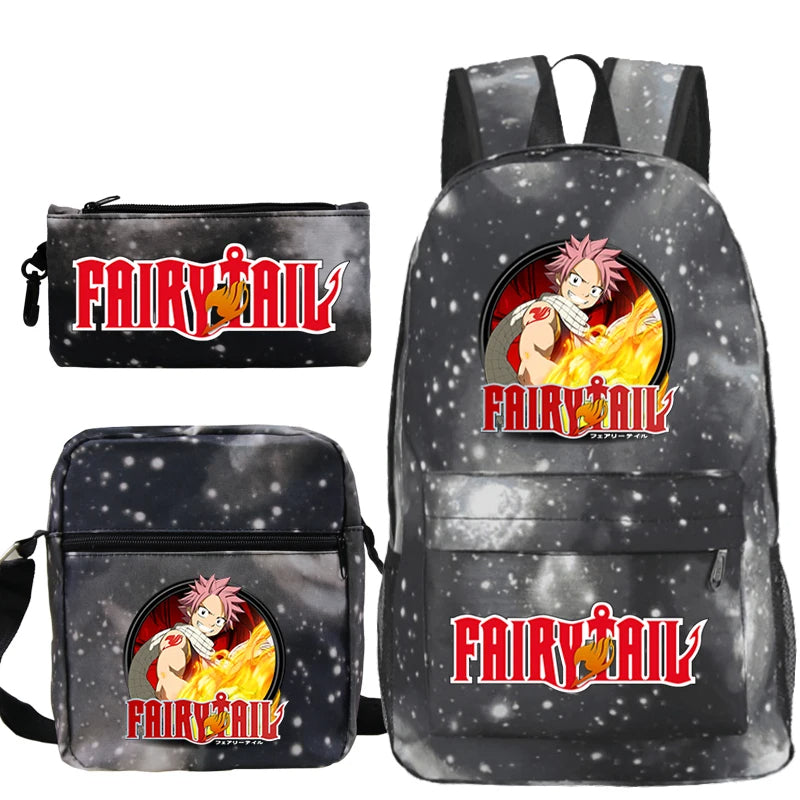 Fairy Tail Anime 3 PCS Backpack Set