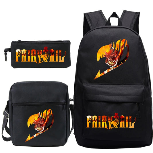 Fairy Tail Anime 3 PCS Backpack Set