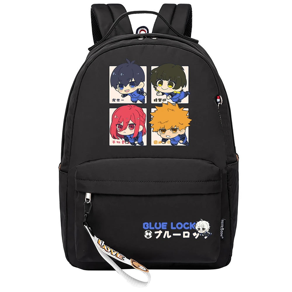 Blue Lock Kawaii School Backpack