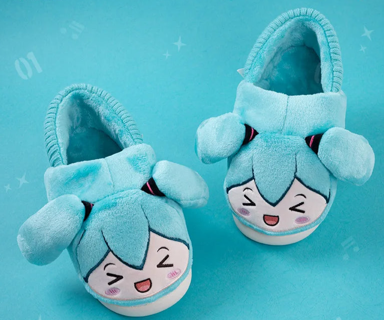 Original Moeyu Hatsune Miku Plush Slippers