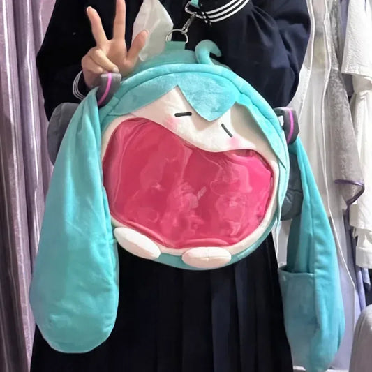 Hatsune Miku Anime Girl Plush Backpack