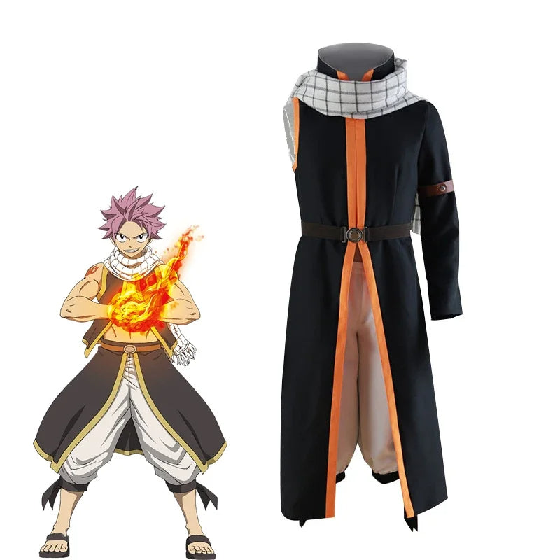 Anime Fairy Tail Etherious Natsu Dragneel Cosplay Costume Set
