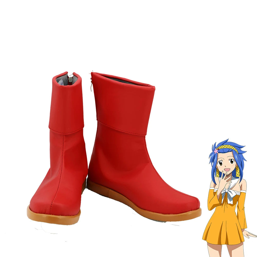 Fairy Tail Levy McGarden Women Cosplay Boots