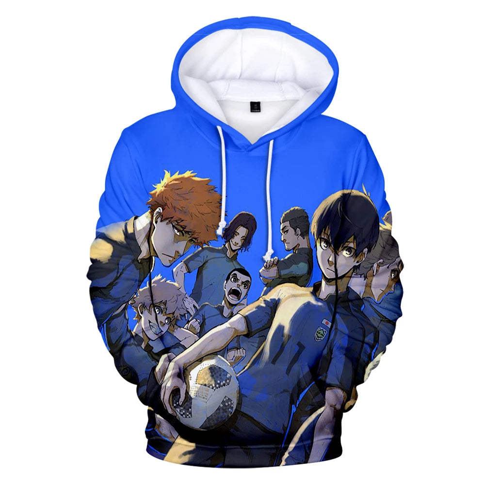 Blue Lock Anime Hoodie – 3D Harajuku Style