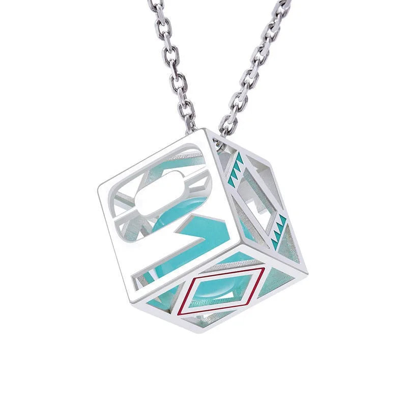 Hatsune Miku Rubik's Cube Gem Necklace