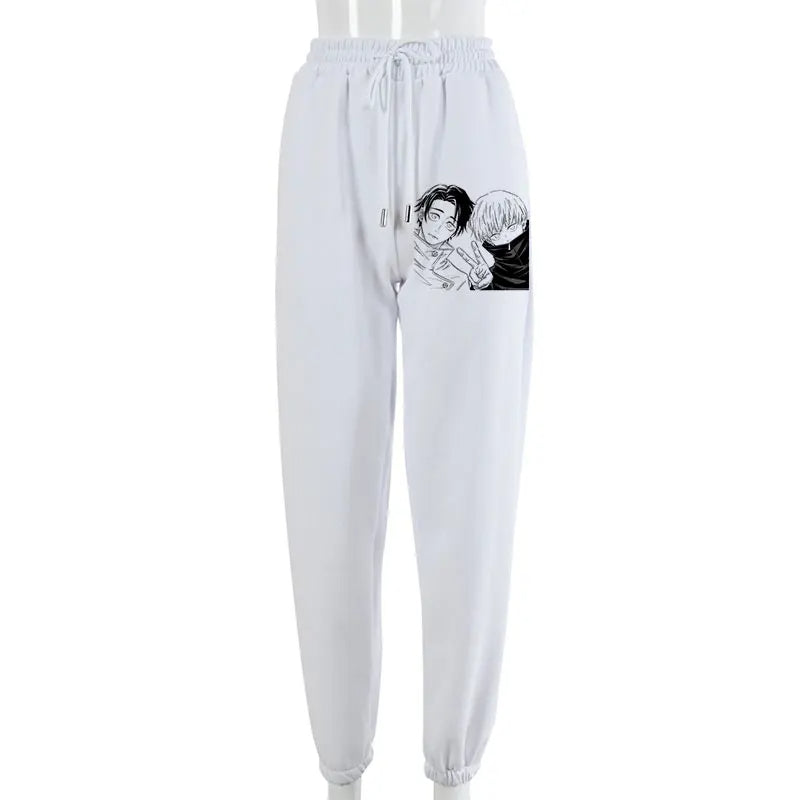 Women Hip-Hop Jujutsu Kaisen Wide Leg Cargo Pants