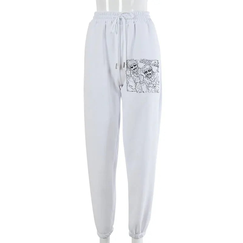 Women Hip-Hop Jujutsu Kaisen Wide Leg Cargo Pants