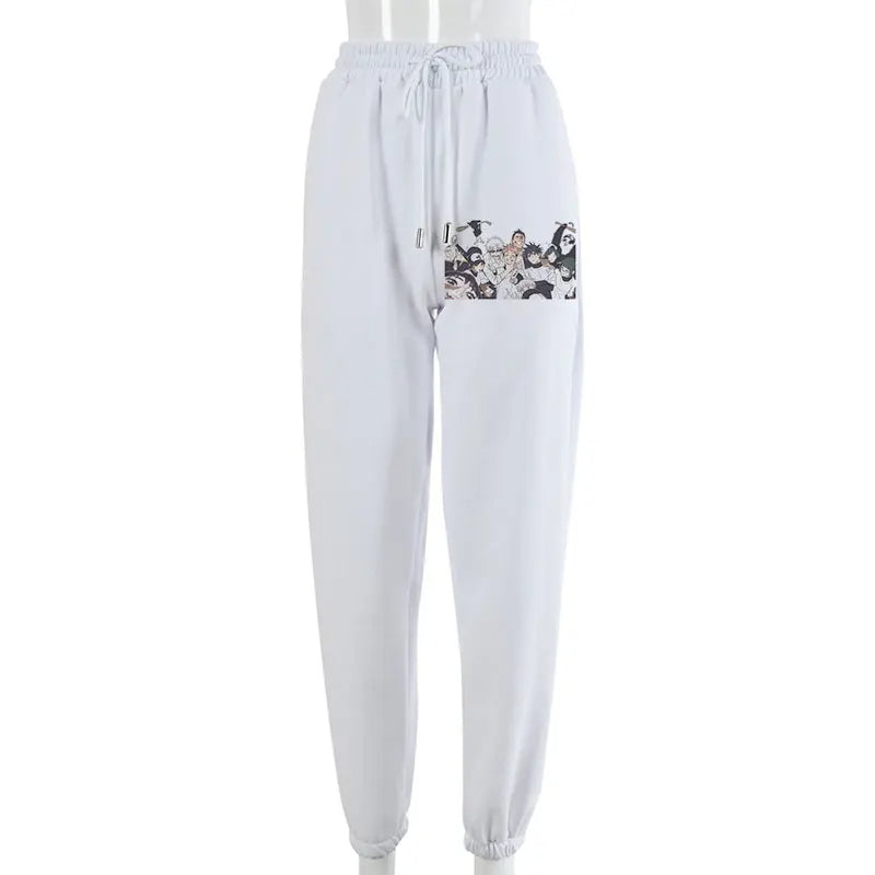 Women Hip-Hop Jujutsu Kaisen Wide Leg Cargo Pants