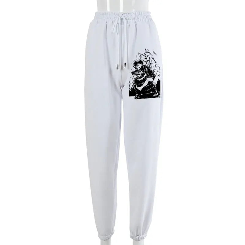 Women Hip-Hop Jujutsu Kaisen Wide Leg Cargo Pants