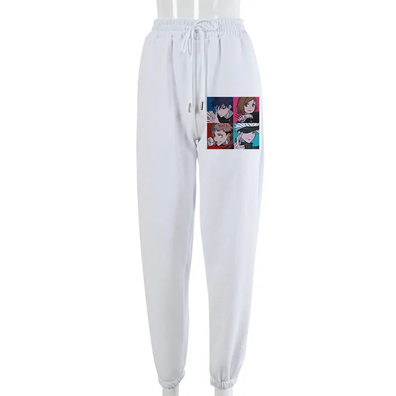Women Hip-Hop Jujutsu Kaisen Wide Leg Cargo Pants