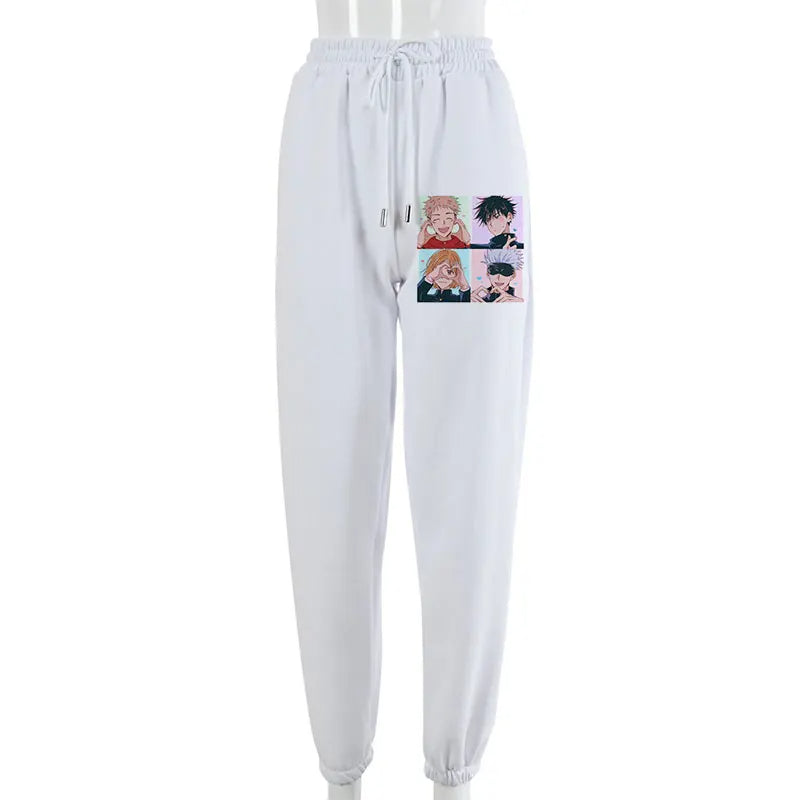 Women Hip-Hop Jujutsu Kaisen Wide Leg Cargo Pants