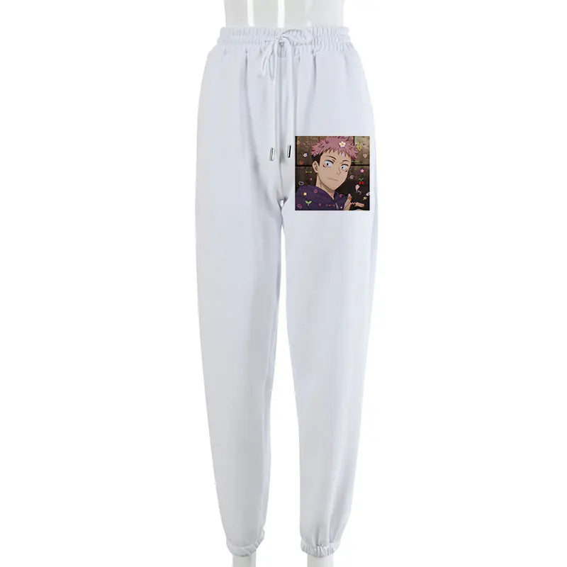 Women Hip-Hop Jujutsu Kaisen Wide Leg Cargo Pants