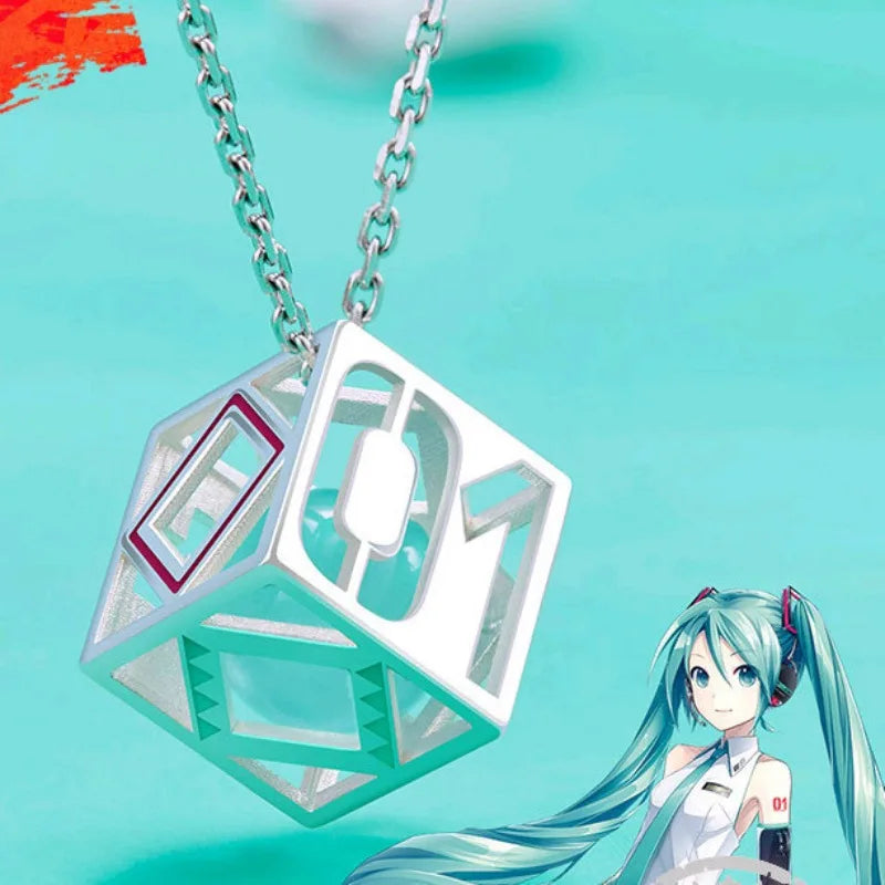 Hatsune Miku Rubik's Cube Gem Necklace
