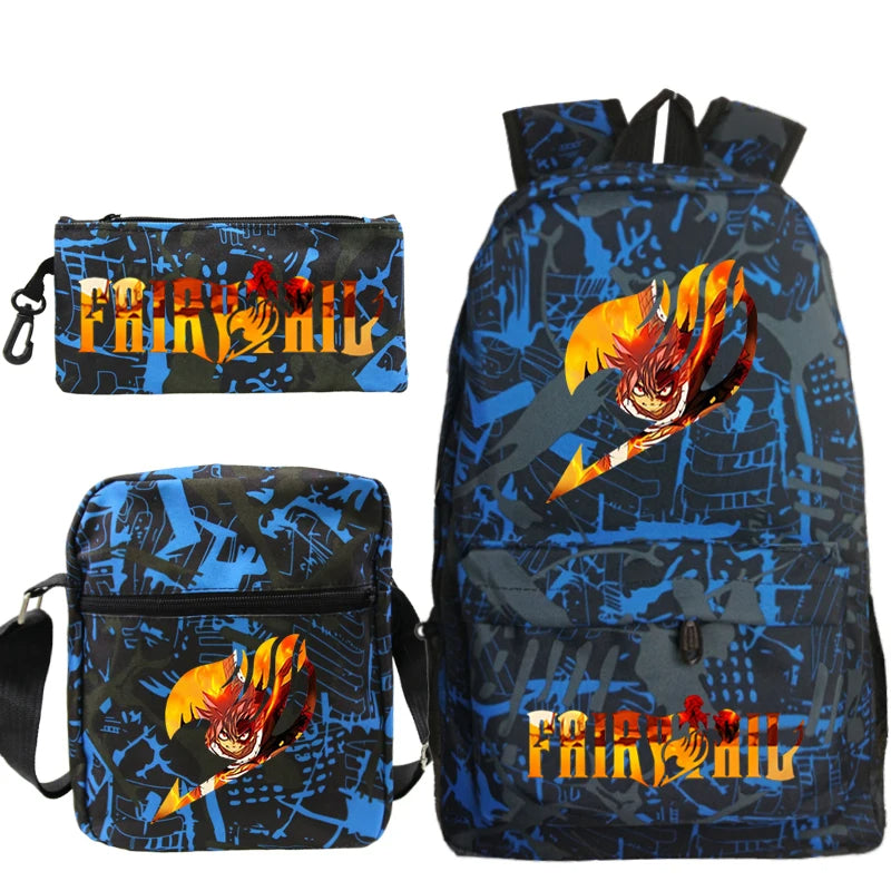 Fairy Tail Anime 3 PCS Backpack Set