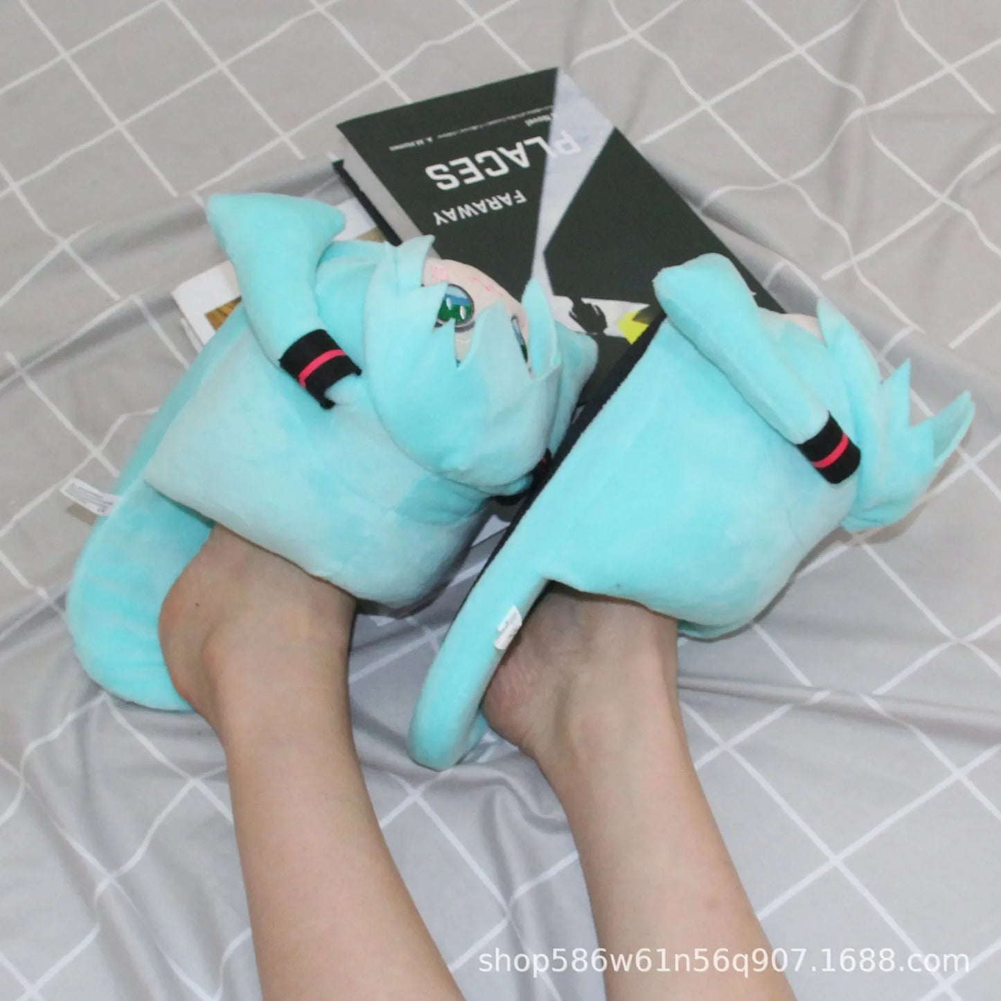 Hatsune Miku Plush Slippers