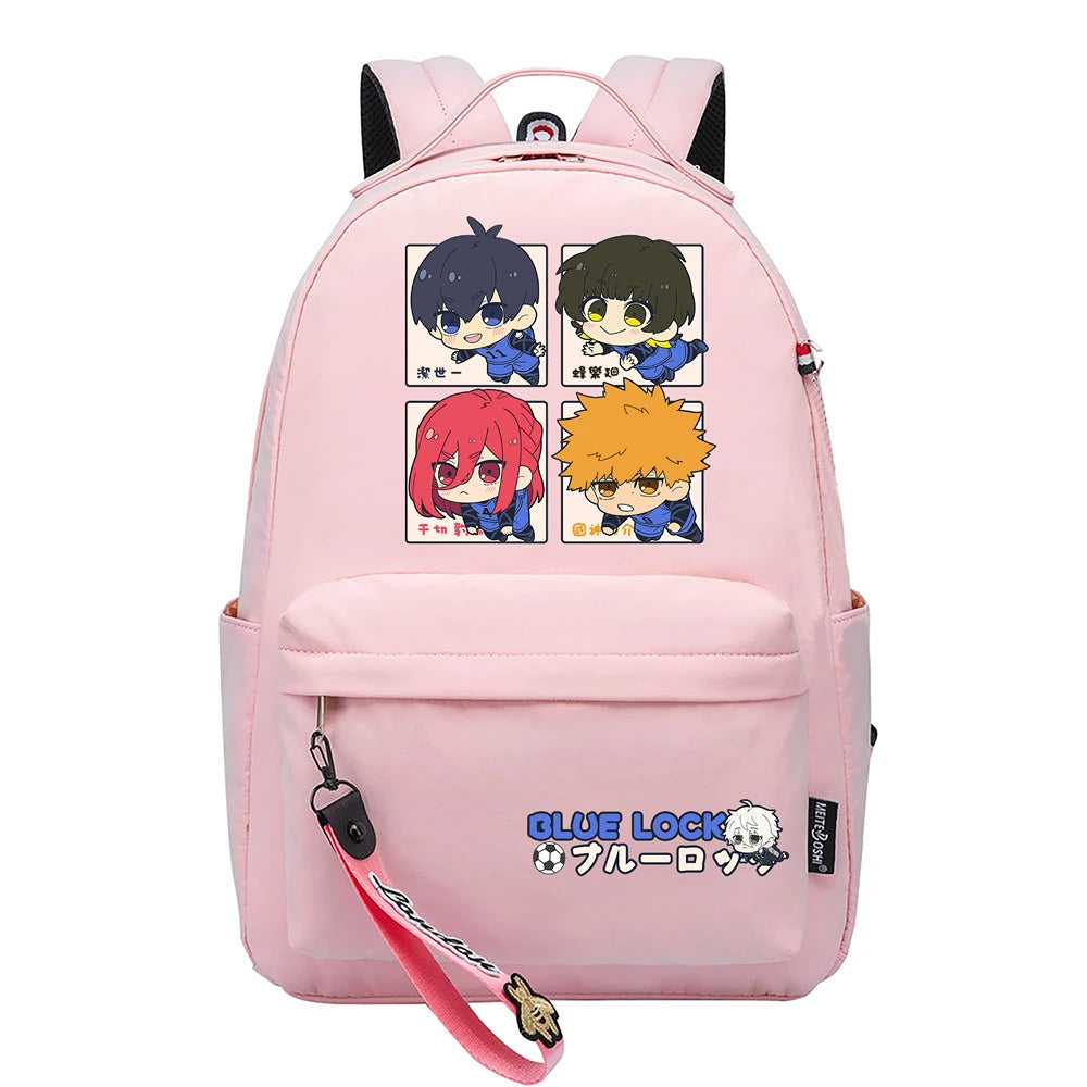 Blue Lock Kawaii School Backpack