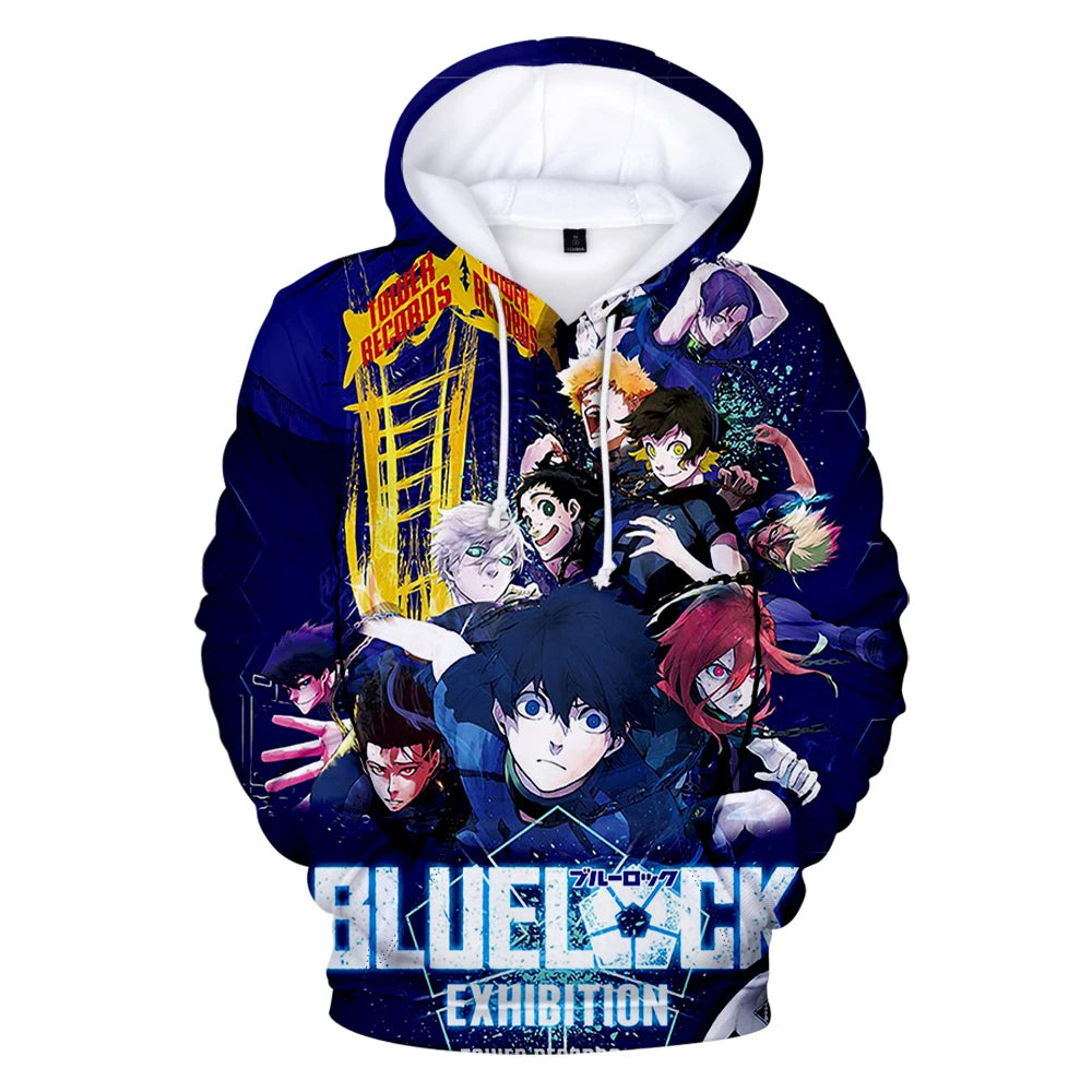 Blue Lock Anime Hoodie – 3D Harajuku Style