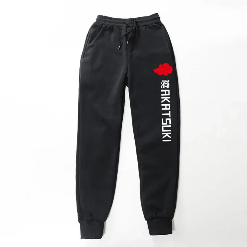 Naruto Akatsuki Organization Fleece Sports Pants
