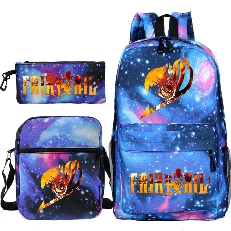 Fairy Tail Anime 3 PCS Backpack Set