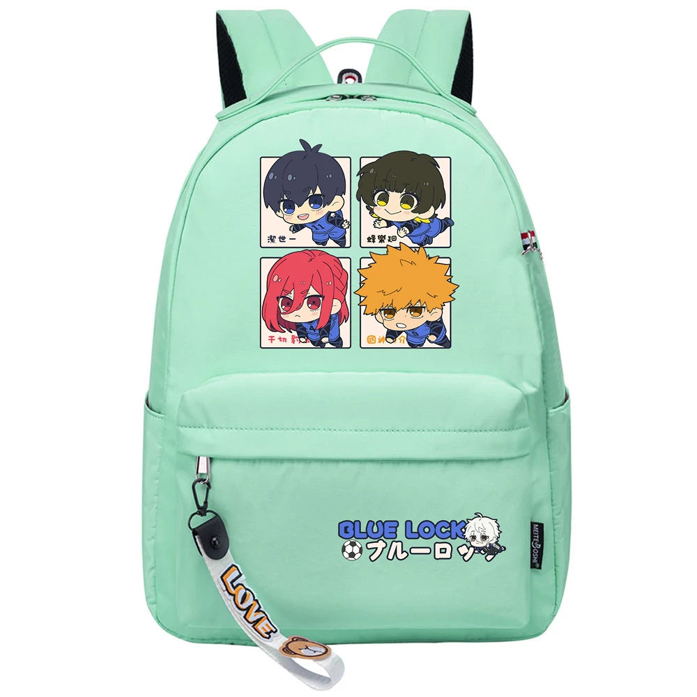 Blue Lock Kawaii School Backpack