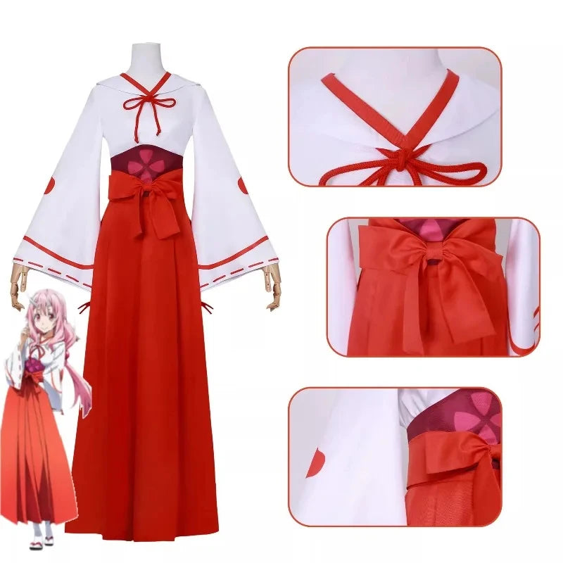 That Time I Got Reincarnated As A Slime Shuna Cosplay | Red Kimono Outfit