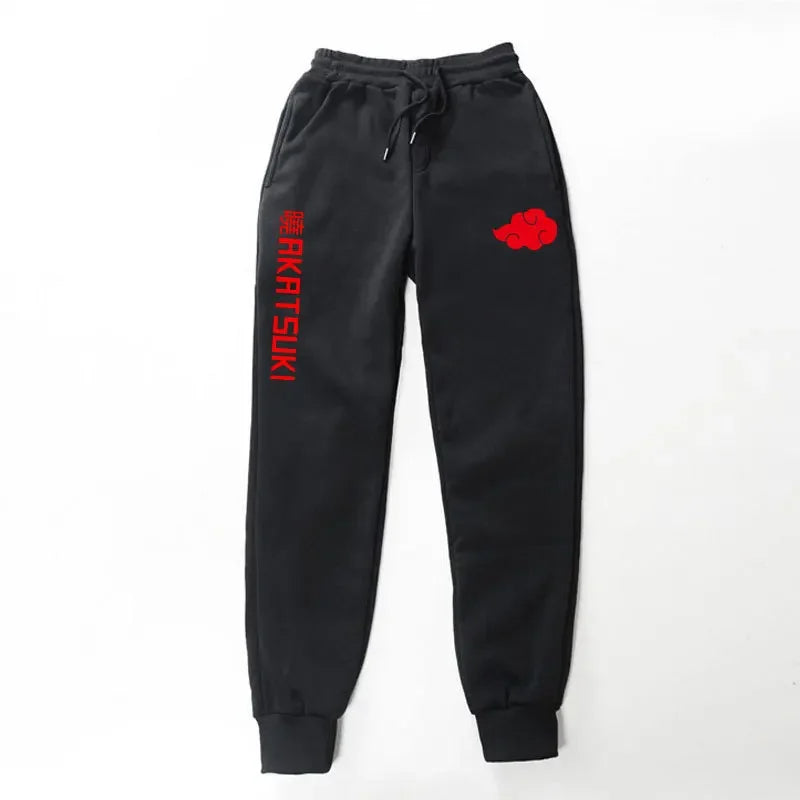 Naruto Akatsuki Organization Fleece Sports Pants