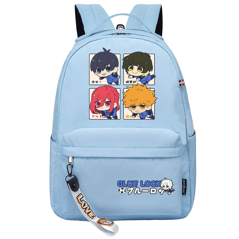 Blue Lock Kawaii School Backpack