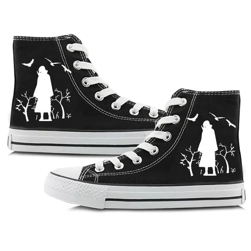 Naruto Itachi Cosplay High Top Canvas Unisex Sneakers