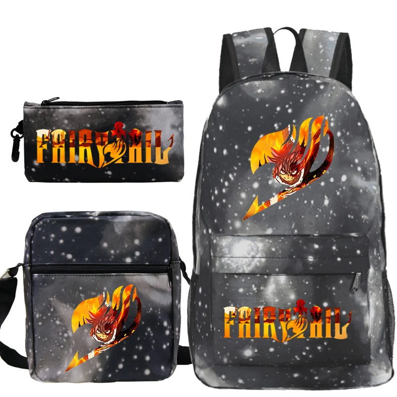 Fairy Tail Anime 3 PCS Backpack Set