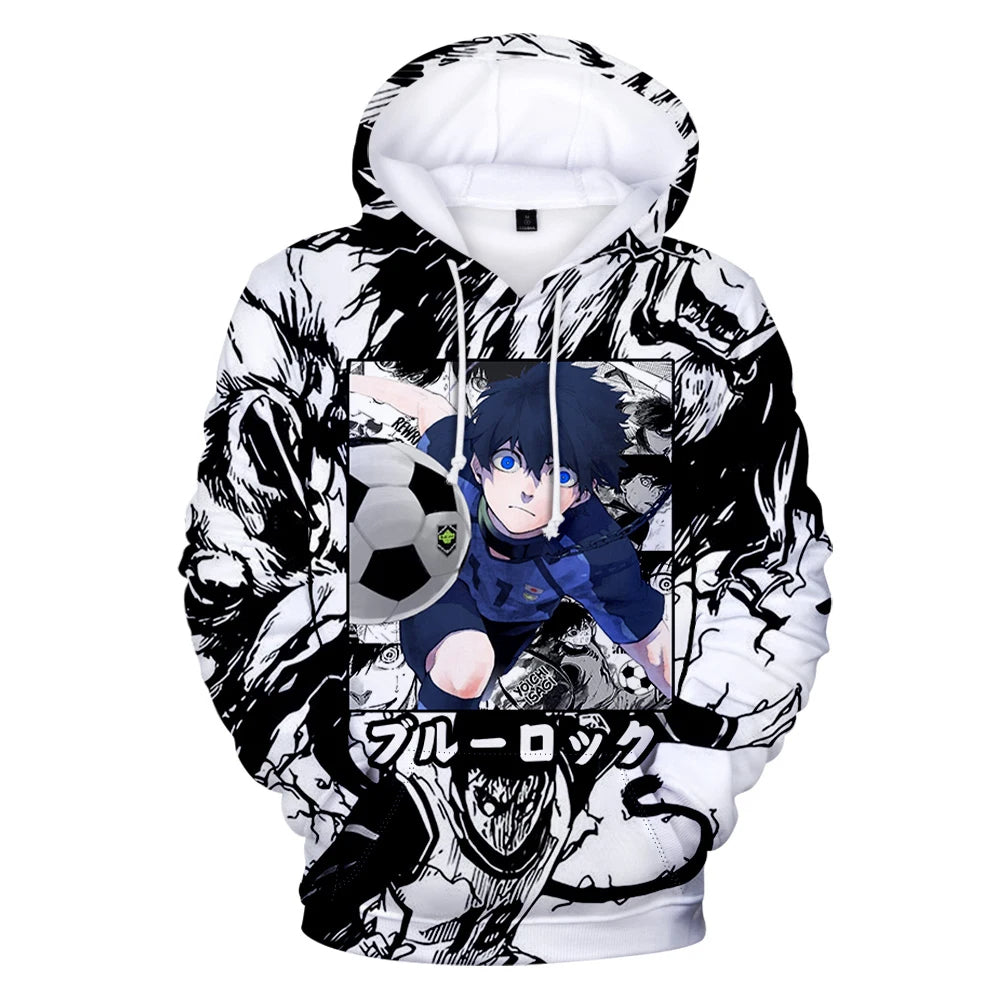 Blue Lock Anime Hoodie – 3D Harajuku Style