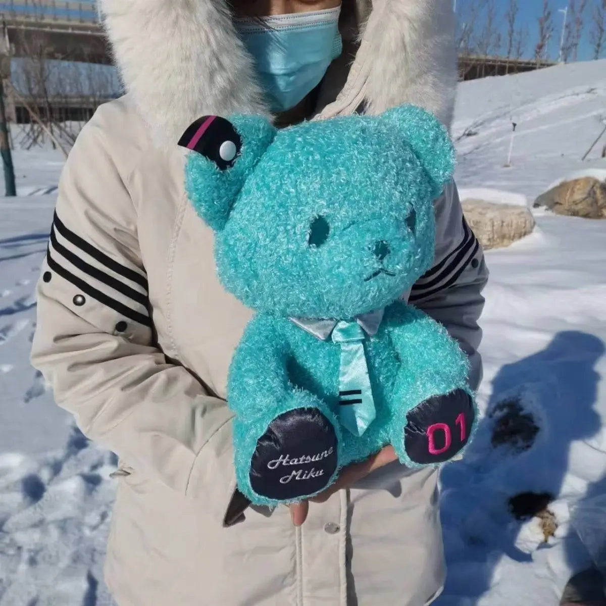 Hatsune Miku Green Bear Plushie Doll