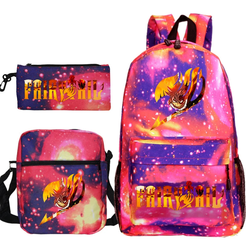 Fairy Tail Anime 3 PCS Backpack Set