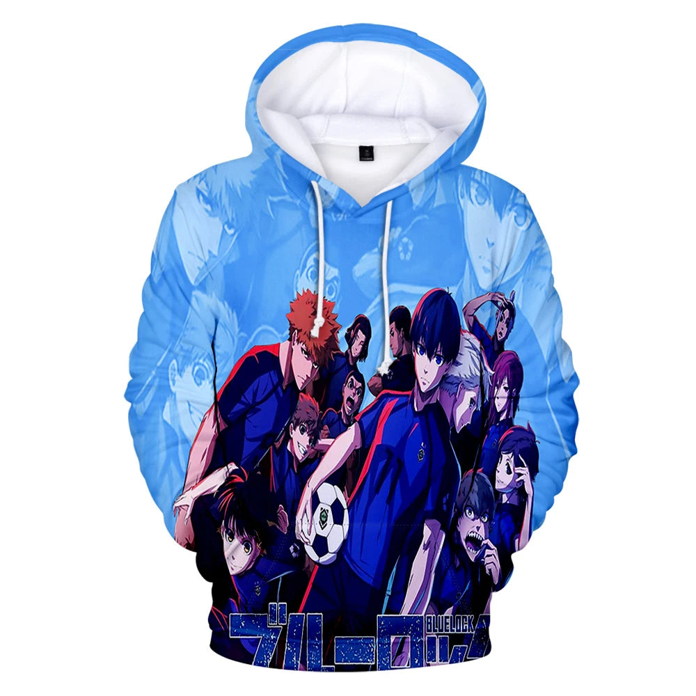 Blue Lock Anime Hoodie – 3D Harajuku Style