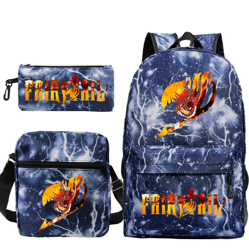 Fairy Tail Anime 3 PCS Backpack Set