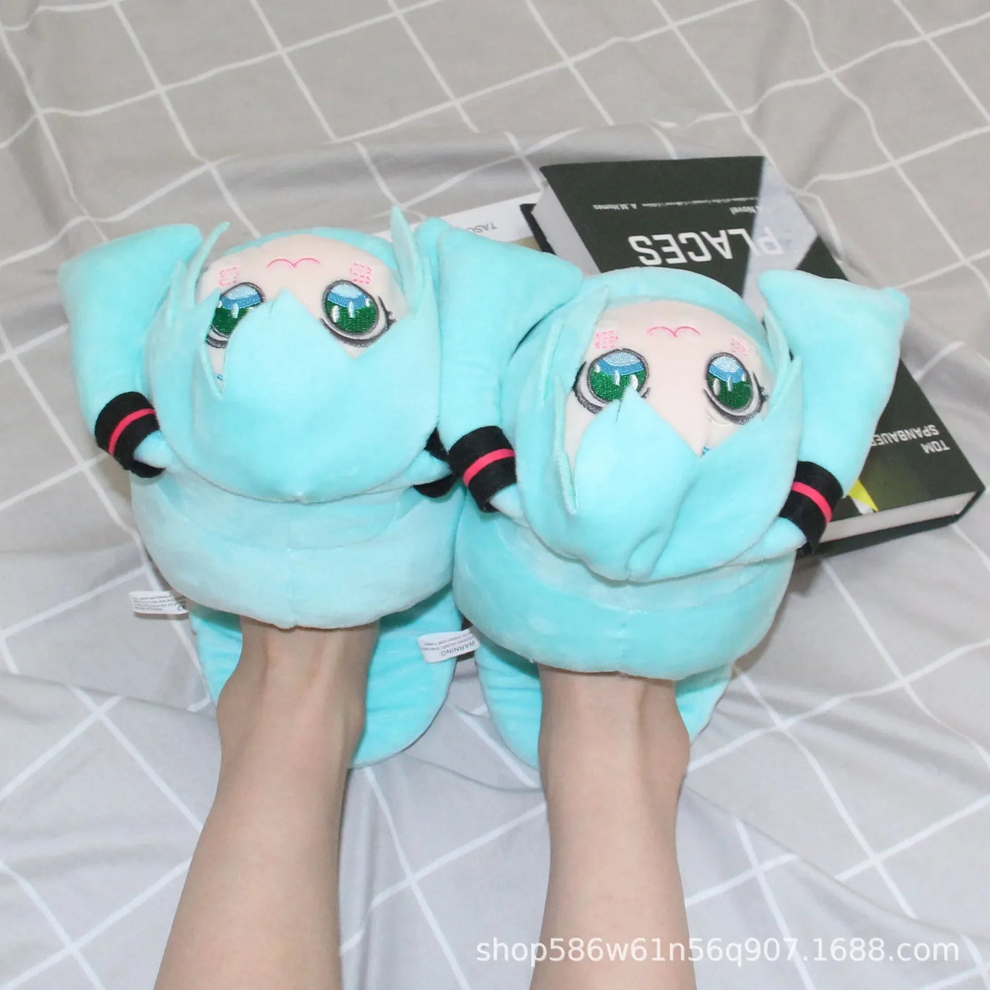 Hatsune Miku Plush Slippers